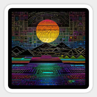 Psychedelic Apocalypse Eclipse Dreams 196 Sticker